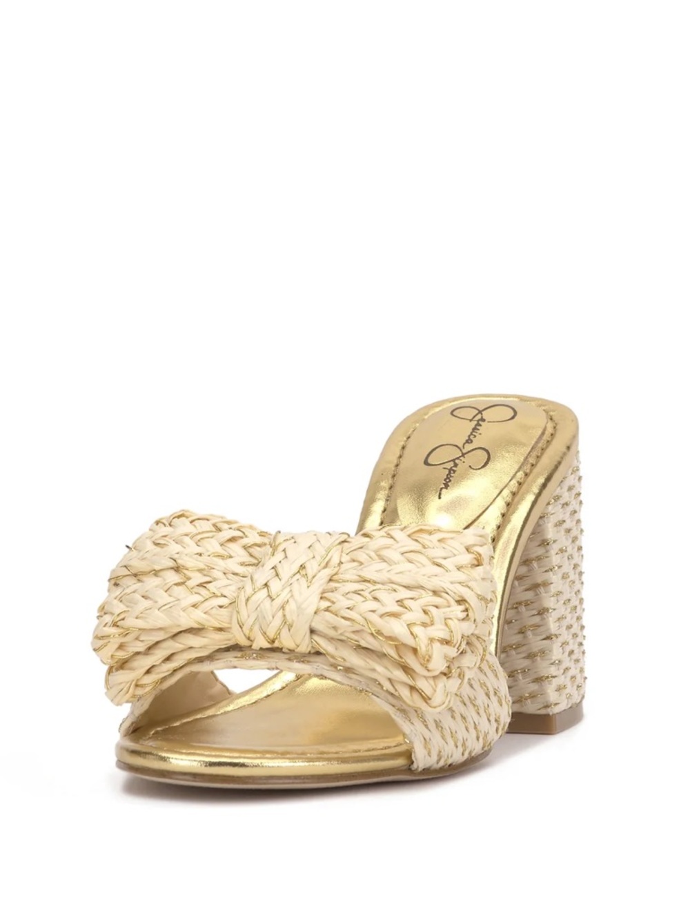 NWT Jessica Simpson Romilda Raffia Sandal In Light Natural Sz 6 - Picture 3 of 10
